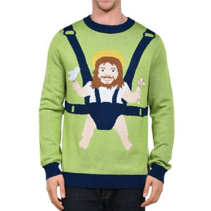 Tipsy Elves Men's Baby Jesus Ugly Xmas Sweater
